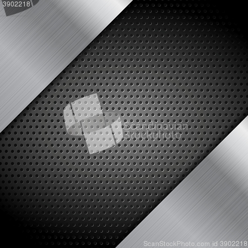 Image of Metal perforated texture technical background