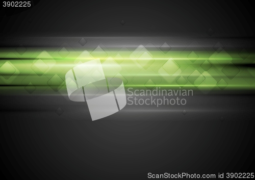 Image of Dark green tech background with squares