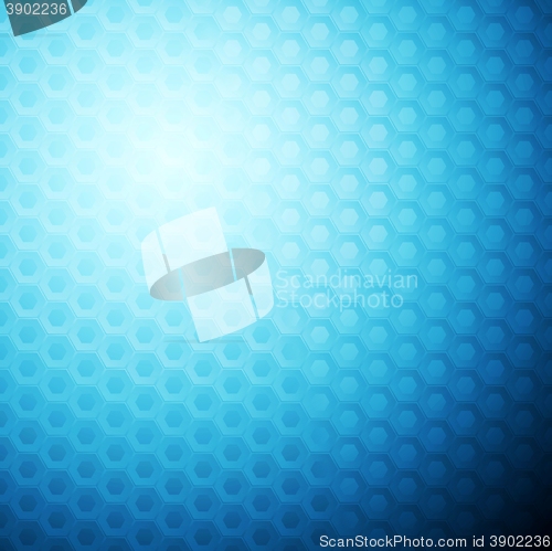 Image of Blue abstract hexagonal texture background