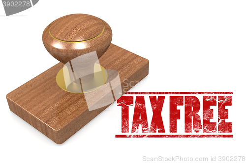 Image of Tax free wooded seal stamp