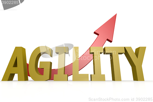 Image of Agility word with red arrow