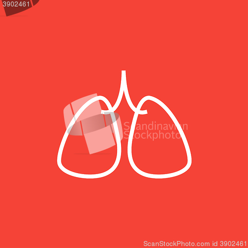 Image of Lungs line icon.