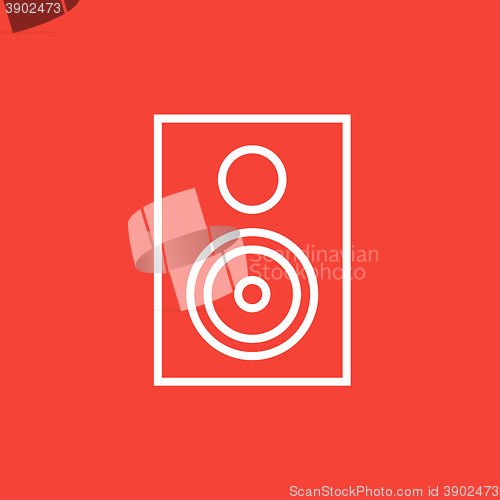 Image of MP3 player line icon.