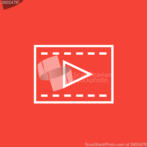 Image of Film frame line icon.