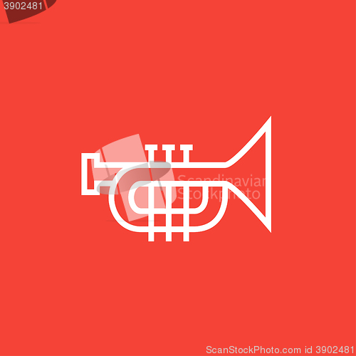 Image of Trumpet line icon.