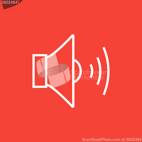 Image of Speaker volume line icon.