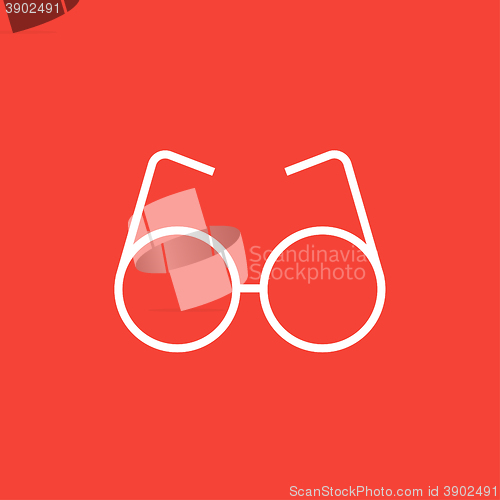 Image of Eyeglasses line icon.