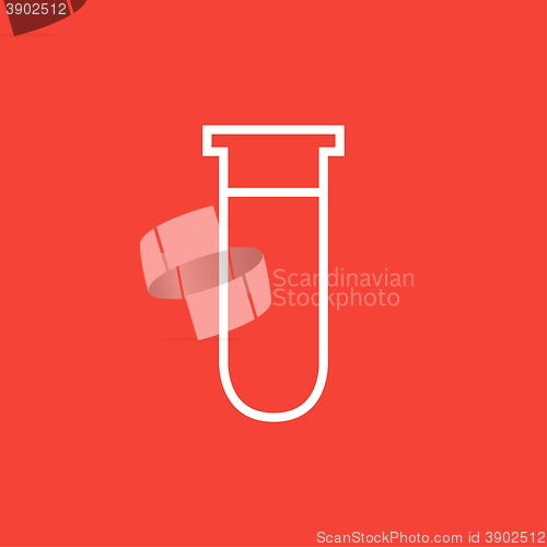 Image of Test tube line icon.