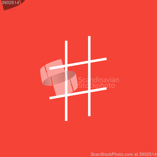 Image of Hashtag symbol line icon.