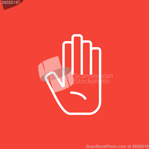 Image of Medical glove line icon.