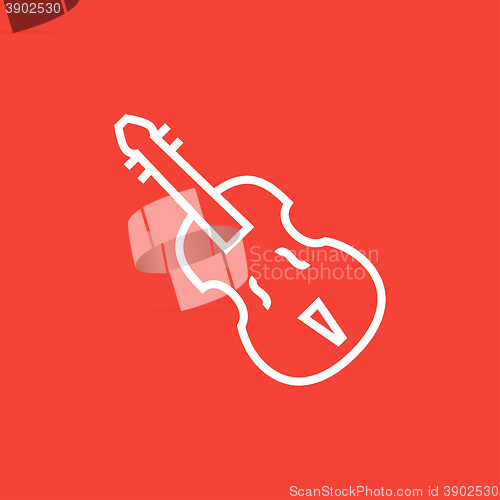 Image of Cello line icon.