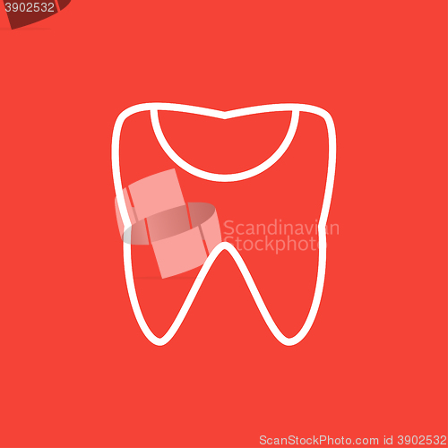 Image of Tooth decay line icon.