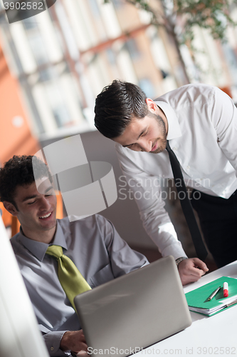 Image of startup business people group working at office