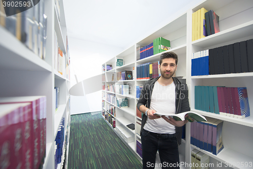 Image of student study  in school library