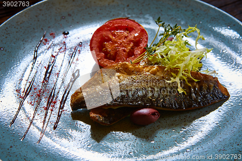 Image of Fish dish - fried fish and vegetables