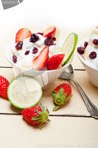 Image of fruit and yogurt salad healthy breakfast