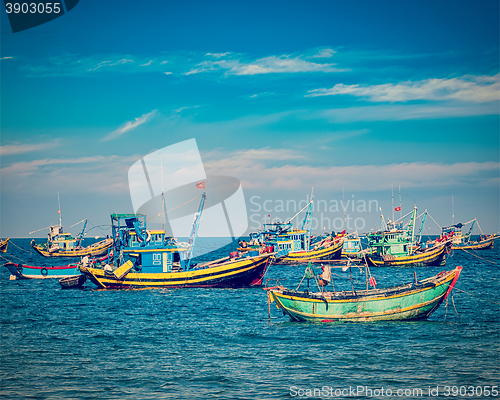 Image of Fishing boats in Vietnam