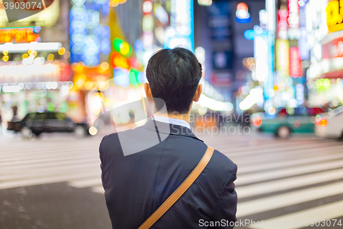 Image of Businessmnn in Shinjuku, Tokyo, Japan.