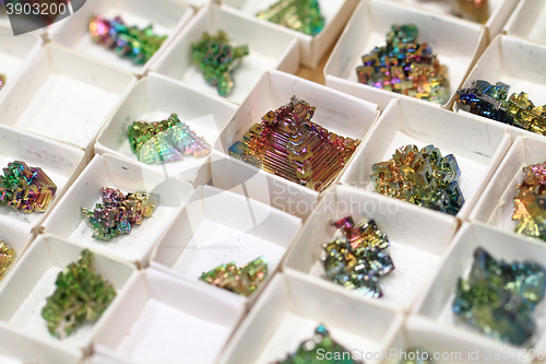 Image of bismuth mineral collection