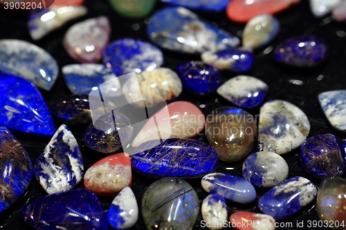 Image of natural color gems background 