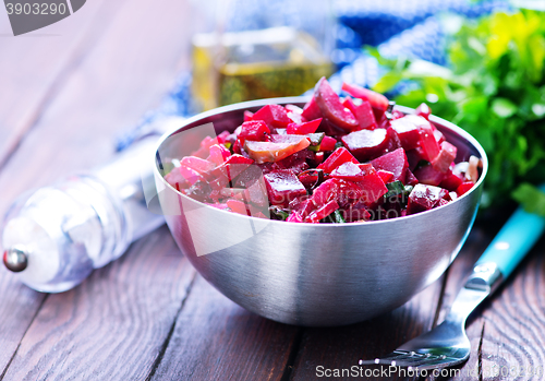 Image of salad with boiled beet