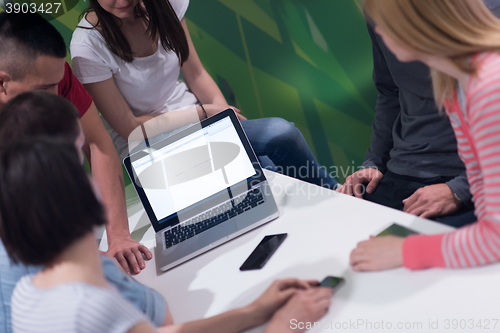 Image of students group study