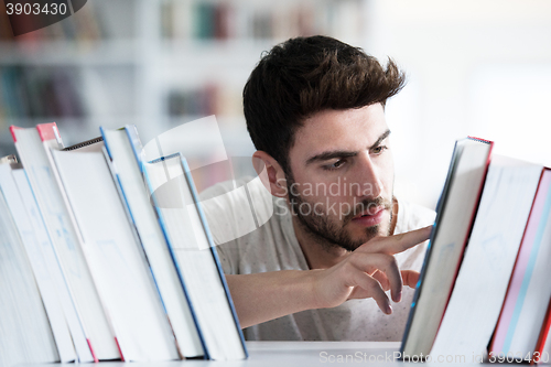 Image of student study  in school library