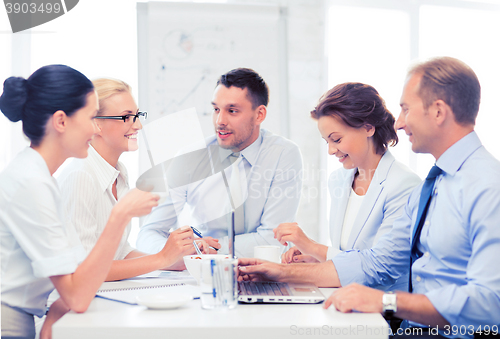 Image of business team having meeting in office