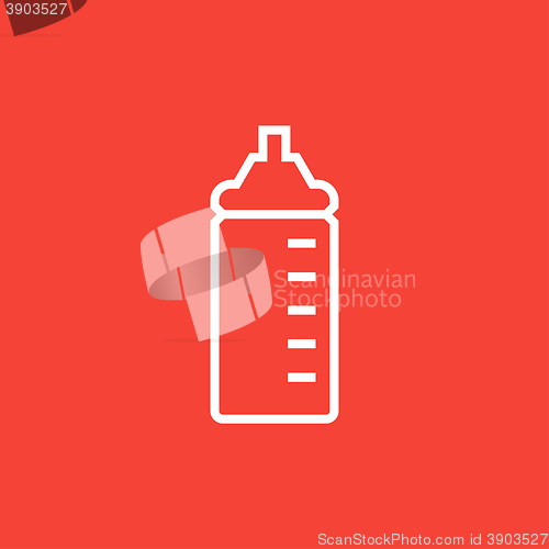 Image of Feeding bottle line icon.