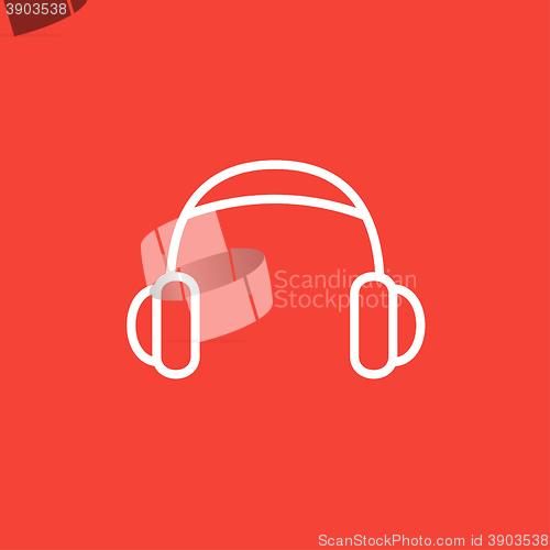 Image of Headphone line icon.