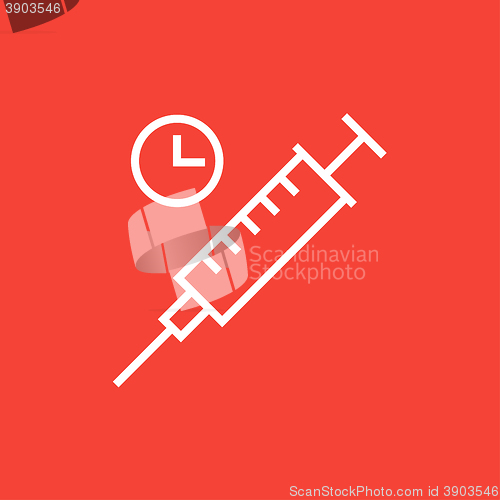 Image of Syringe line icon.