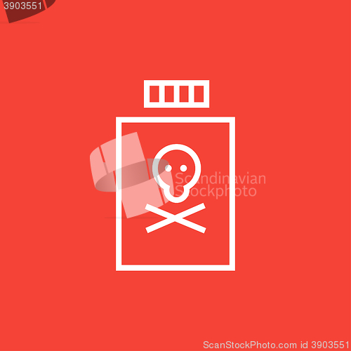 Image of Bottle of poison line icon.