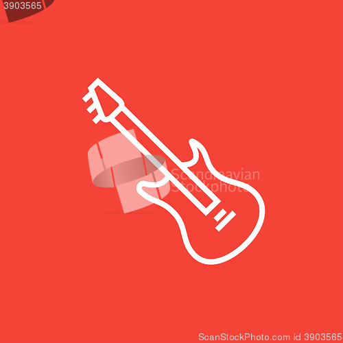 Image of Electric guitar line icon.