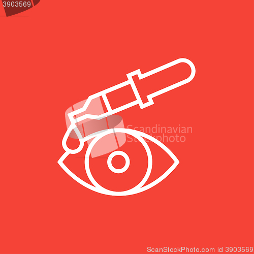 Image of Pipette and eye line icon.