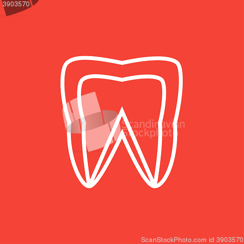 Image of Molar tooth line icon.