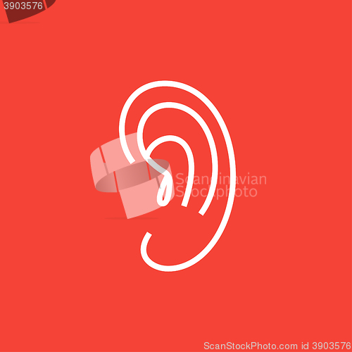 Image of Human ear line icon.