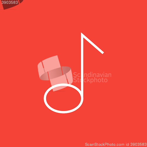 Image of Music note line icon.