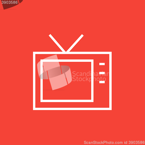 Image of Retro television line icon.
