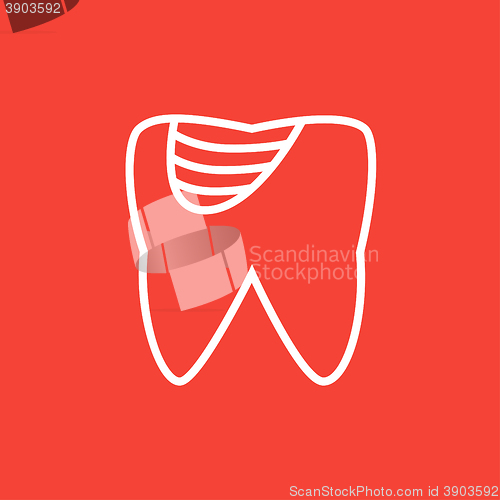 Image of Tooth decay line icon.