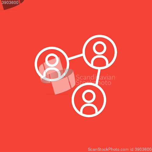 Image of Social network line icon.