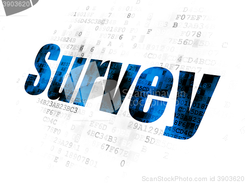 Image of Science concept: Survey on Digital background