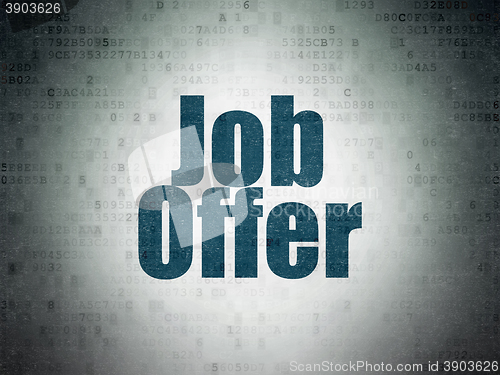 Image of Business concept: Job Offer on Digital Data Paper background