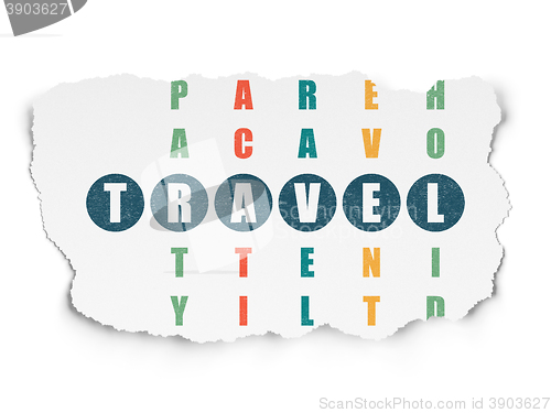 Image of Holiday concept: Travel in Crossword Puzzle