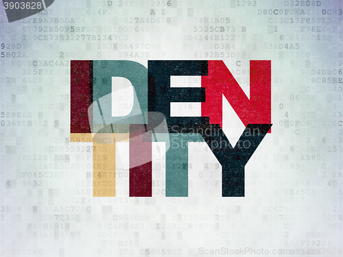 Image of Privacy concept: Identity on Digital Data Paper background