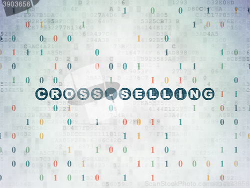 Image of Business concept: Cross-Selling on Digital Data Paper background