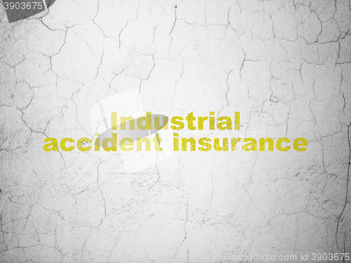 Image of Insurance concept: Industrial Accident Insurance on wall background