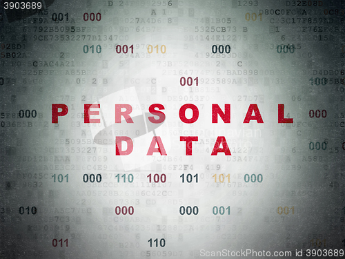 Image of Information concept: Personal Data on Digital Data Paper background