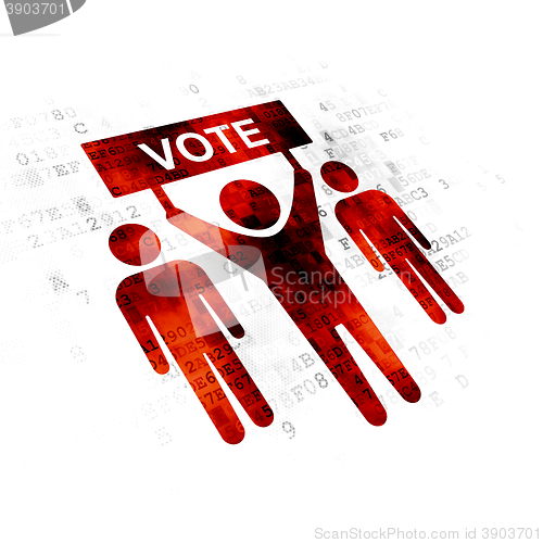 Image of Political concept: Election Campaign on Digital background