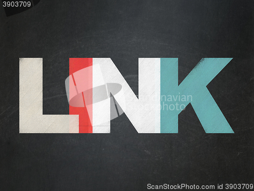 Image of Web design concept: Link on School board background