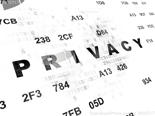 Image of Protection concept: Privacy on Digital background